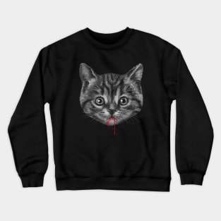 Black Pussy Cat Crewneck Sweatshirt